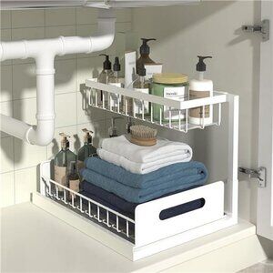 Under Sink Organizers, Metal Pull Out Under Sink Organizers and Storage Shelves